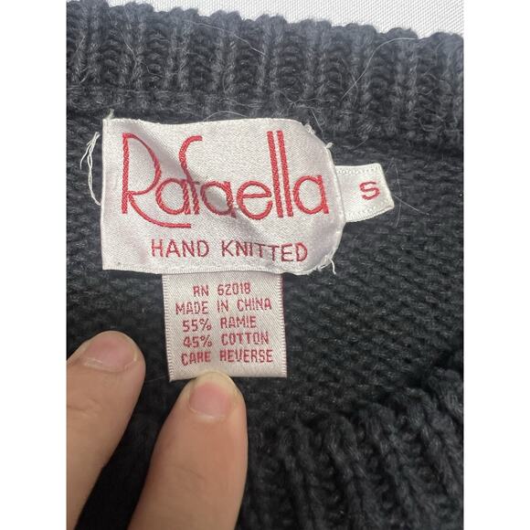 Rafaella Women's 3D Christmas Sweater Size S Hand Knitted Teddy Bear Holiday - Picture 4 of 12